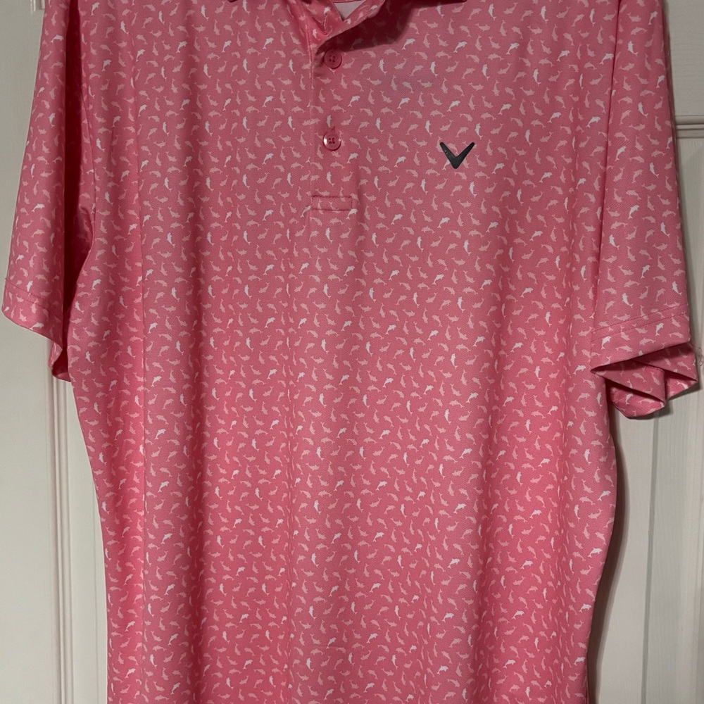 Callaway Men's Polo Shirt in Pink Pattern